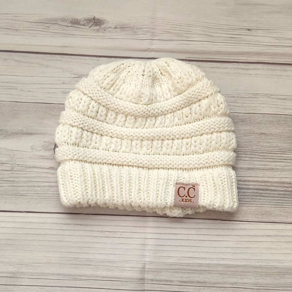 Kids CC Beanie-  Ivory